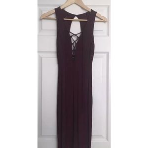 AGACI BURGUNDY DRESS
